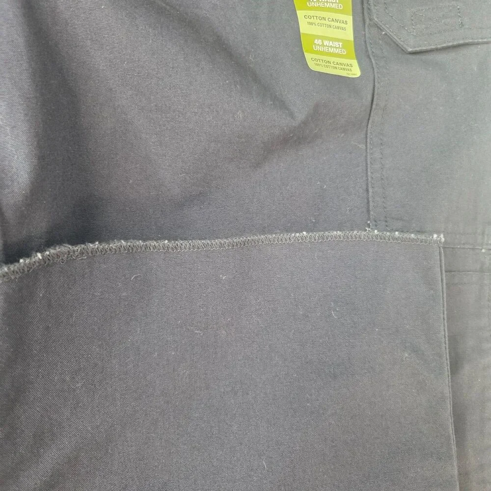 5.11 Tactical Series Cargo Pants Navy Blue Waist 46 Unhemmed Cotton Canvas NWT